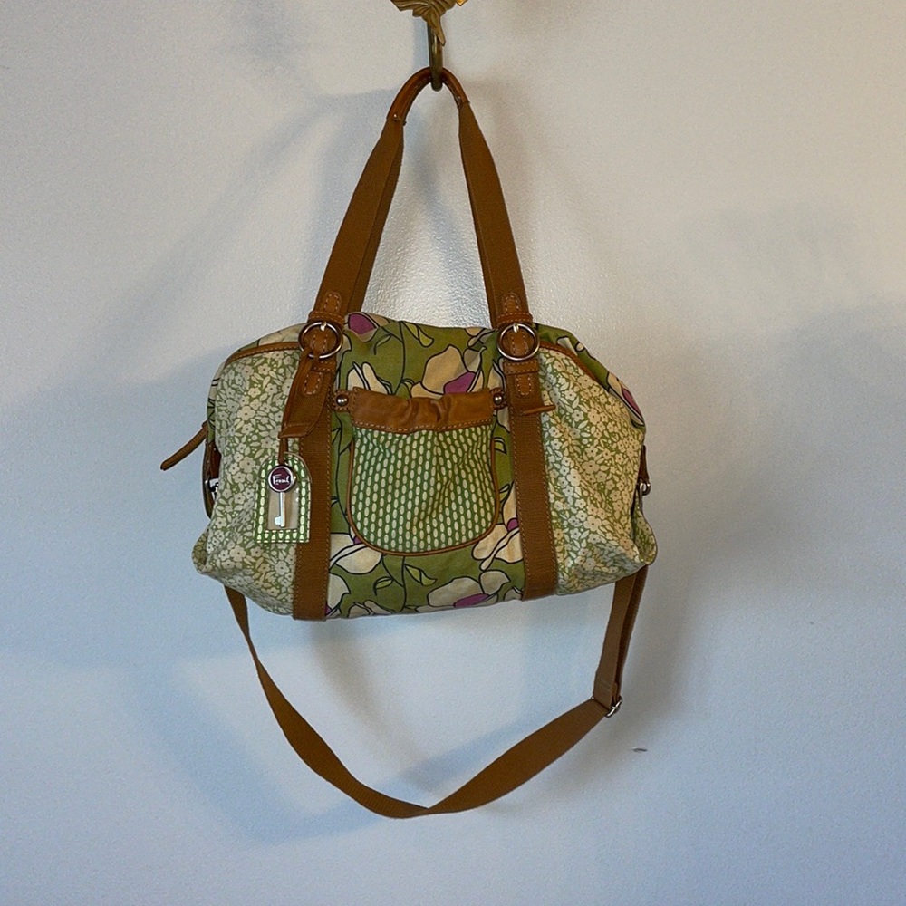 FOSSIL - Colorful Pattern Canvas Duffle Bag